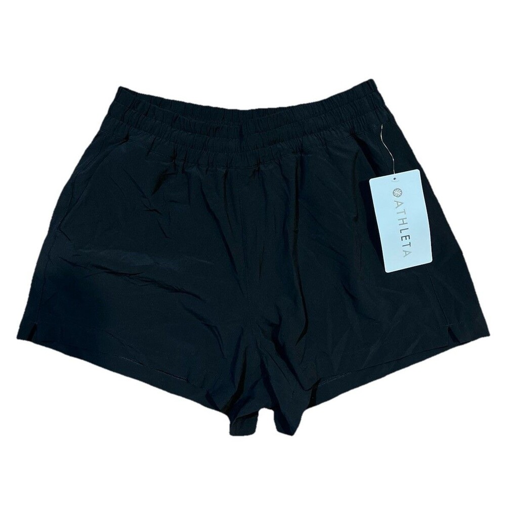 Athleta Power Of She Hit Your Stride Run Short Black 3” Inseam Athletic XS- NWT
